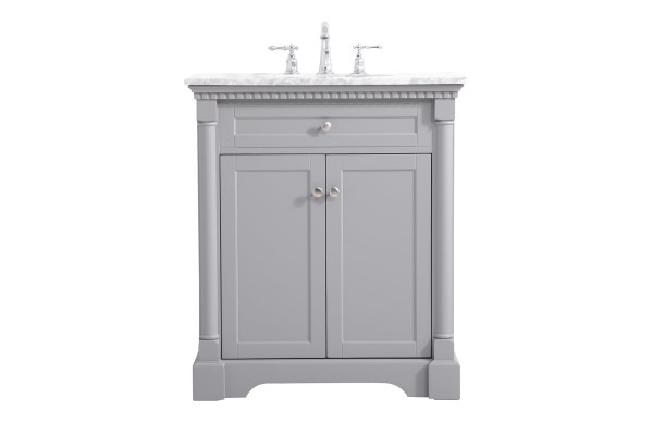 30 Inch Single Bathroom Vanity In Grey VF53030GR By Elegant Lighting
