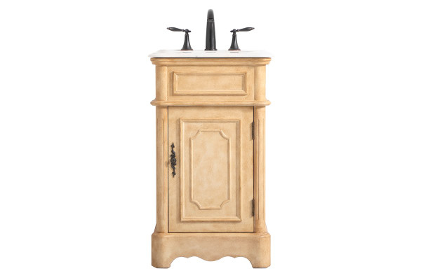 19 Inch Single Bathroom Vanity In Antique Beige VF30419AB By Elegant Lighting