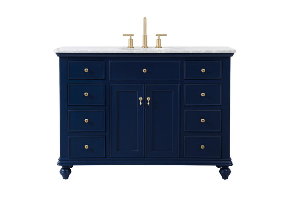 48 Inch Single Bathroom Vanity In Blue VF12348BL By Elegant Lighting