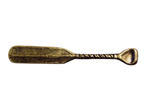 277-AB Wrapped Handle Canoe Paddle Cabinet Knob - Antique Brass