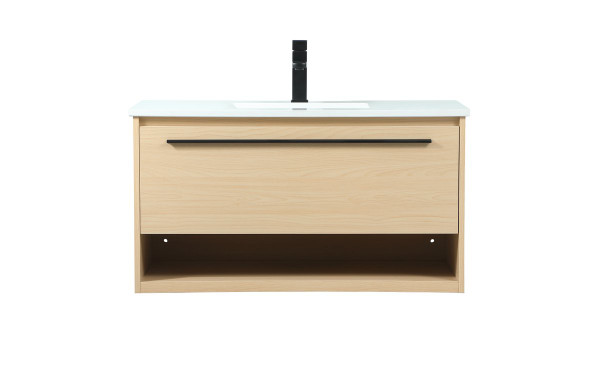 36 Inch Single Bathroom Vanity In Maple VF43536MMP By Elegant Lighting