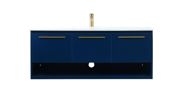 48 Inch Single Bathroom Vanity In Blue VF43548MBL By Elegant Lighting