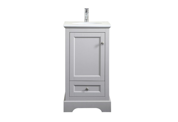 18 Inch Single Bathroom Vanity In Grey VF15518GR By Elegant Lighting