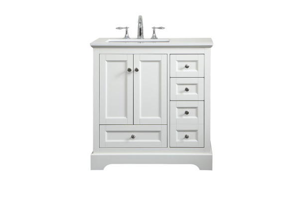 32 Inch Single Bathroom Vanity In White VF15532WH By Elegant Lighting
