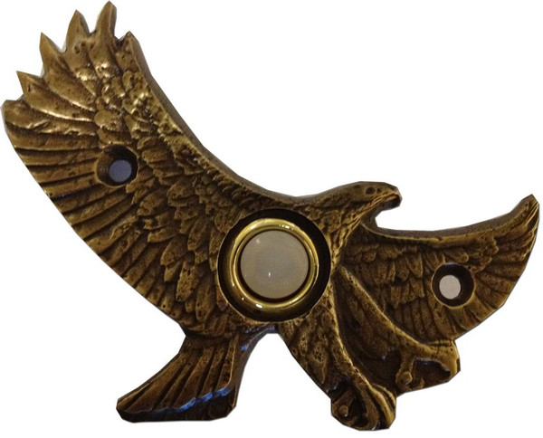 926-AB Eagle in Flight Door Bell - Antique Brass