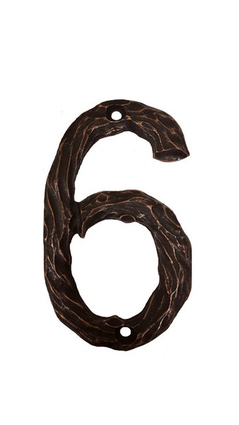 LHN6-ORB Log House Number Six - Oil Rubbed Bronze by Buck Snort Lodge