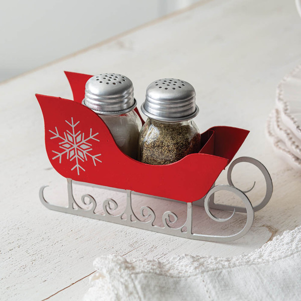 Red Sleigh Salt And Pepper Caddy 370295 By CTW Home
