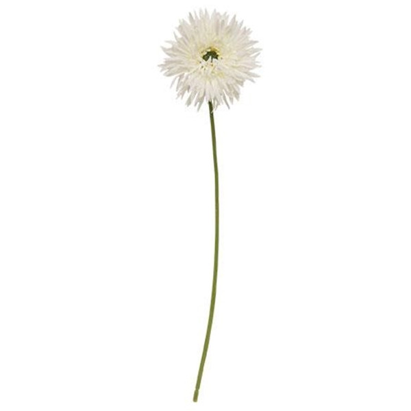 *Gerbera Daisy Stem White F18121 By CWI Gifts