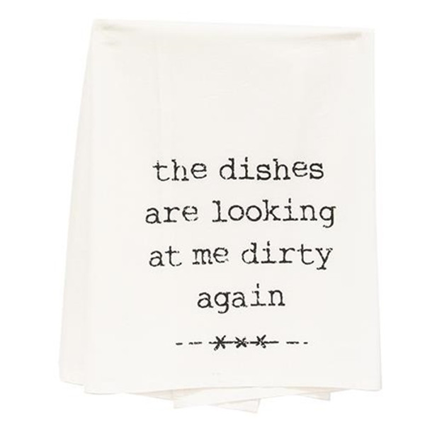 CWI Gifts G54115 The Dishes Are Looking At Me Dirty Again Dish Towel