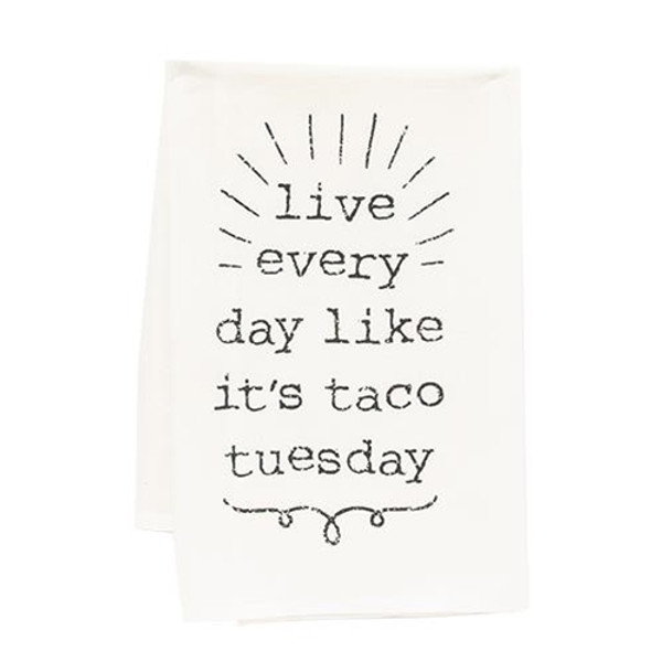 CWI Gifts G54122 Live Everyday Like It'S Taco Tuesday Dish Towel