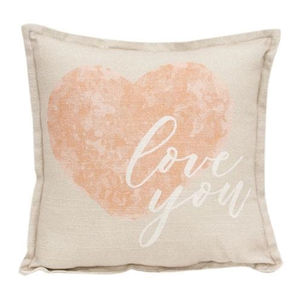 *Love You On Heart Pillow G54163 By CWI Gifts