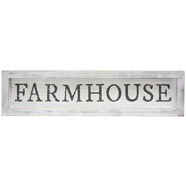 *Farmhouse White Framed Sign G91087 By CWI Gifts