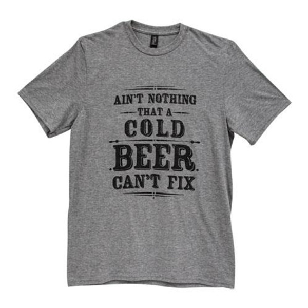 Ain'T Nothing That A Cold Beer Can'T Fix T-Shirt Heather Graphite Xl GL91XL By CWI Gifts