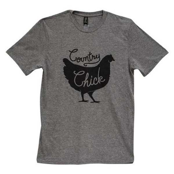 Country Chick T-Shirt Heather Graphite Small GL92S By CWI Gifts