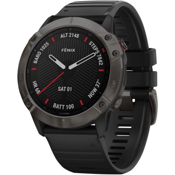 Petra Fenix(R) 6X Sapphire Multisport Gps Watch (Carbon Gray Dlc With Black Band) GRM0215710
