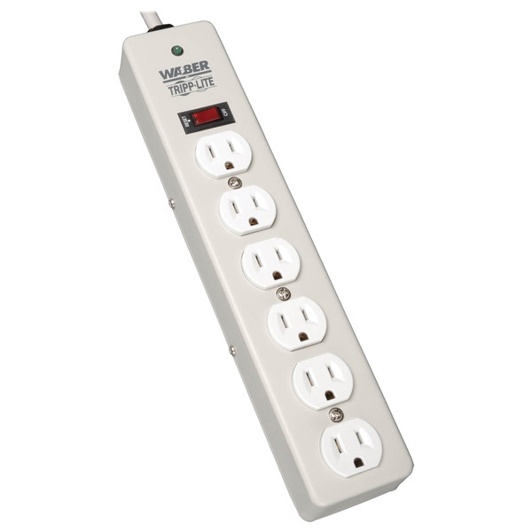 Petra 6-Outlet Waber Industrial Surge Protector, 6-Foot Cord Length TRPDG206