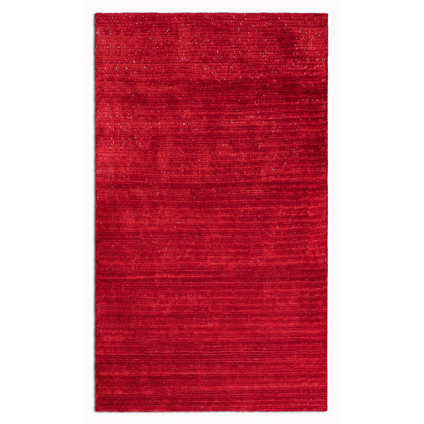 5' X 7' Red Modern Shimmery Area Rug 396919 By Homeroots