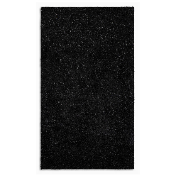 8' X 10' Black Textured Modern Area Rug 396959 By Homeroots