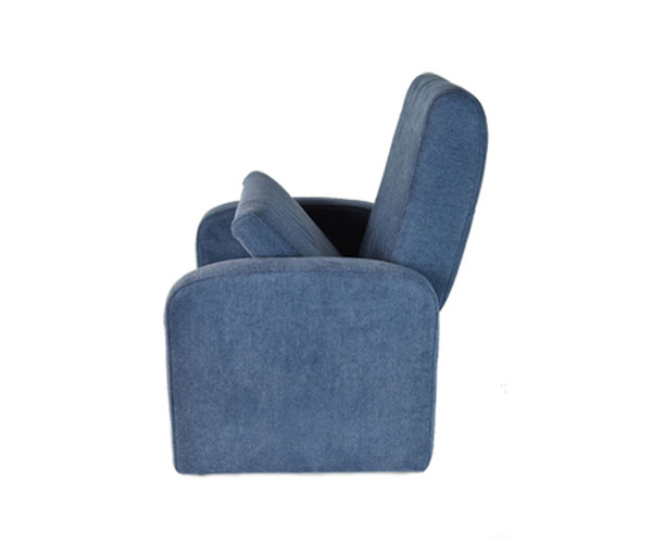Kids Blue Comfy Upholstered Recliner Chair With Storage 397762 By Homeroots