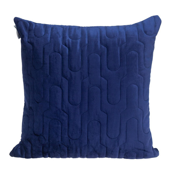 Geometric Lush Quilted Blue Throw Pillow 402864 By Homeroots