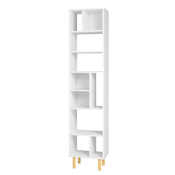 Iko 78" White Modern Abstract Open Shelving Unit 403096 By Homeroots