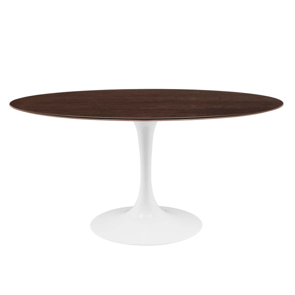 Modway Lippa 60" Oval Dining Table - White Cherry Walnut EEI-5194-WHI-CHE