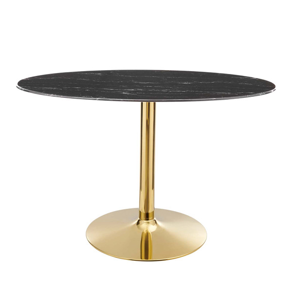 Modway Verne 48" Artificial Marble Dining Table - Gold Black EEI-4759-GLD-BLK