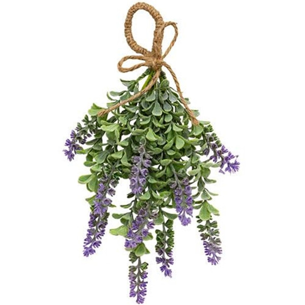 Purple Sage Boxwood Hanging Teardrop FBR3904 By CWI Gifts
