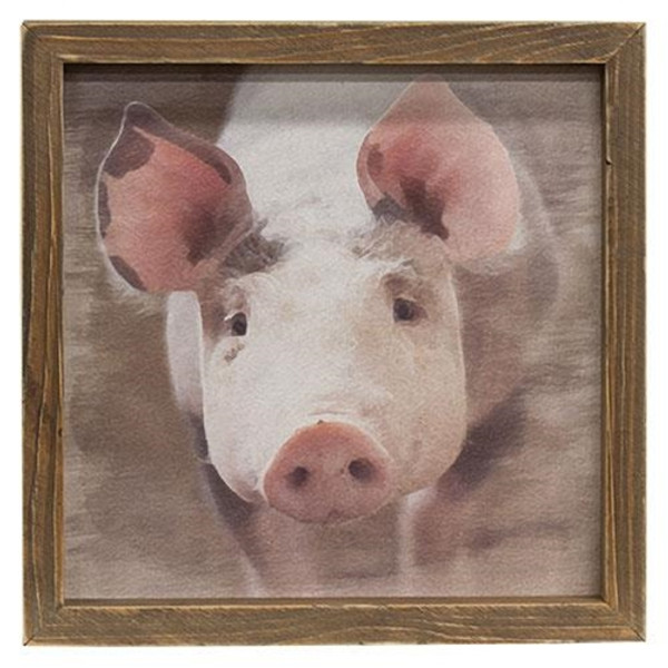Pig Portrait Framed Print Wood Frame G36004 By CWI Gifts