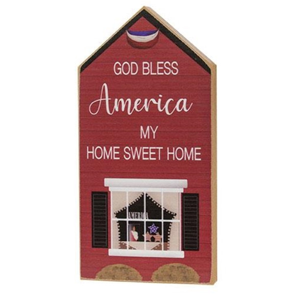 God Bless America House Sitter G36092 By CWI Gifts
