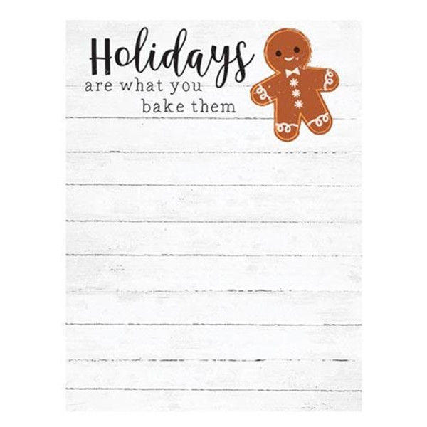 CWI Gifts G55028 Holidays Are What You Bake Them Mini Notepad