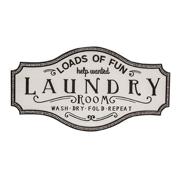 *Loads Of Fun Laundry Room Metal Sign G60396 By CWI Gifts