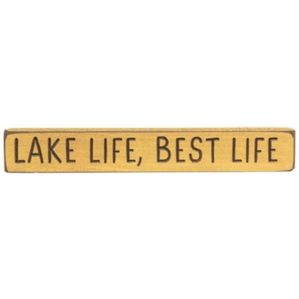Lake Life Best Life Engraved Block 12" G8353 By CWI Gifts