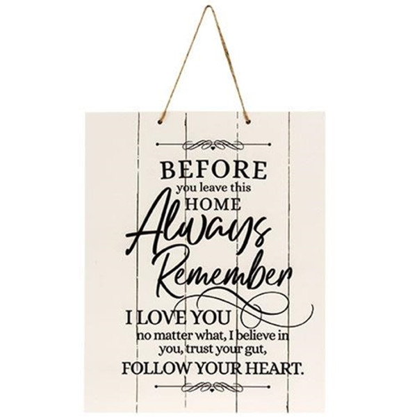 *Before You Leave This Home Pallet Board Rope Sign G99972 By CWI Gifts