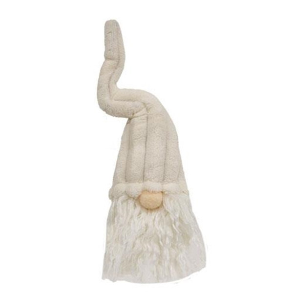 *Bottle Topper Plush Cream Gnome W/Ribbed Hat GADC3050 By CWI Gifts