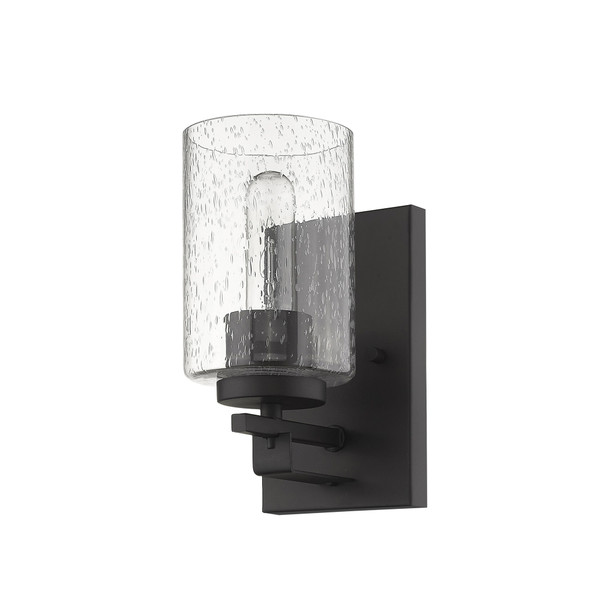 Bronze Metal And Textured Glass Wall Sconce 398686 By Homeroots