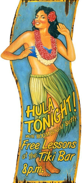 Vintage Hula Girl Tiki Bar Advertisment Wall Decor 401587 By Homeroots