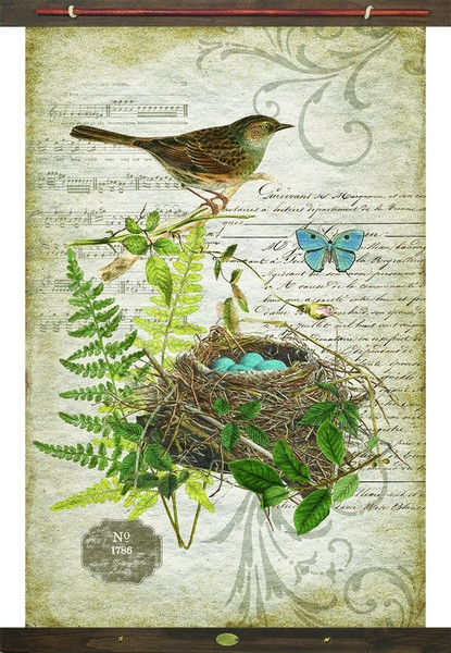 Vintage Song Bird Tapestry Wall Decor 401615 By Homeroots