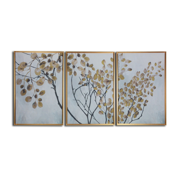 Asian Tree Branches Framed Canvas Wall Art 401723 By Homeroots