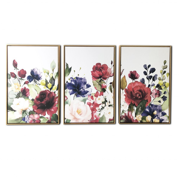 Floral And Bright Garden Framed Canvas Wall Art 401728 By Homeroots