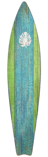 Rustic Aqua And Green Surfboard Wall Decor 402346 By Homeroots