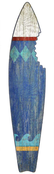 Vintage Sharkbite Blue Surfboard Wall Decor 402347 By Homeroots