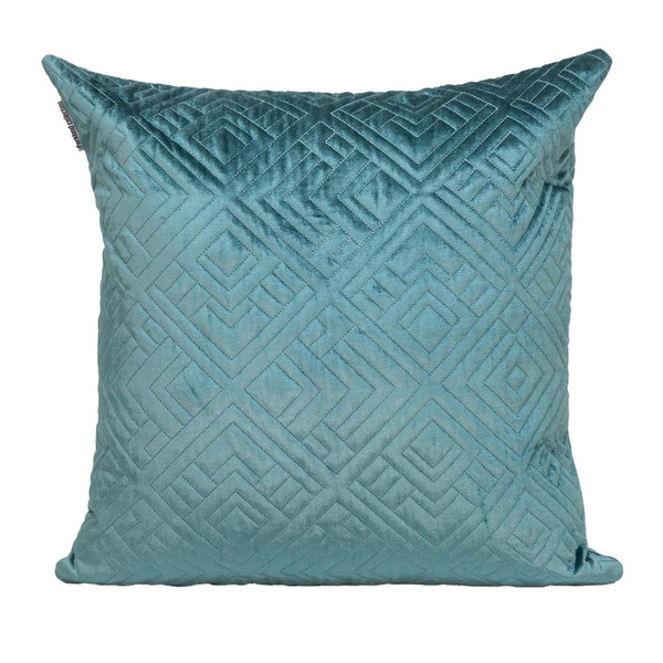 Quilted Teal Decorative Throw Pillow 402862 By Homeroots
