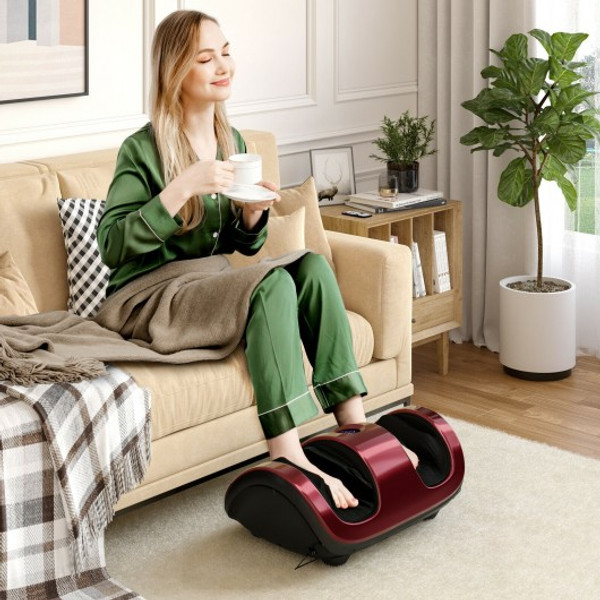 JS10018US-RE Shiatsu Foot Massager With Kneading And Heat Function -Red