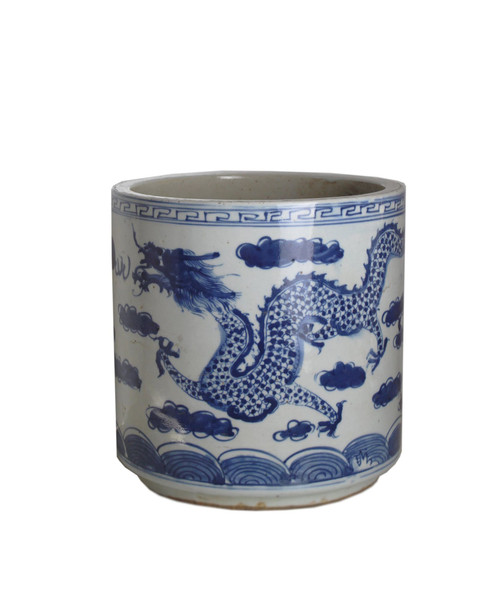 Blue And White Orchid Pot Dragon Sea Wave 1605H