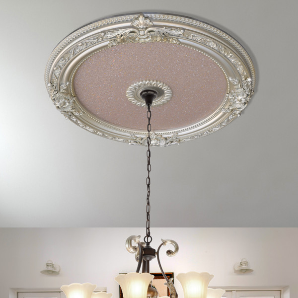 AFD Home Rose Gold Round Chandelier Ceiling Medallion 36In 12020507
