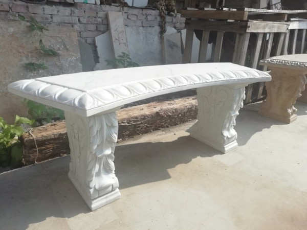 AFD Home Hunan White Marble Bench 12021715