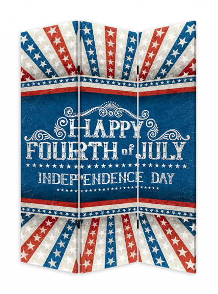 Happy 4Th Of July Three Panel Room Divider Screen 415084 By Homeroots