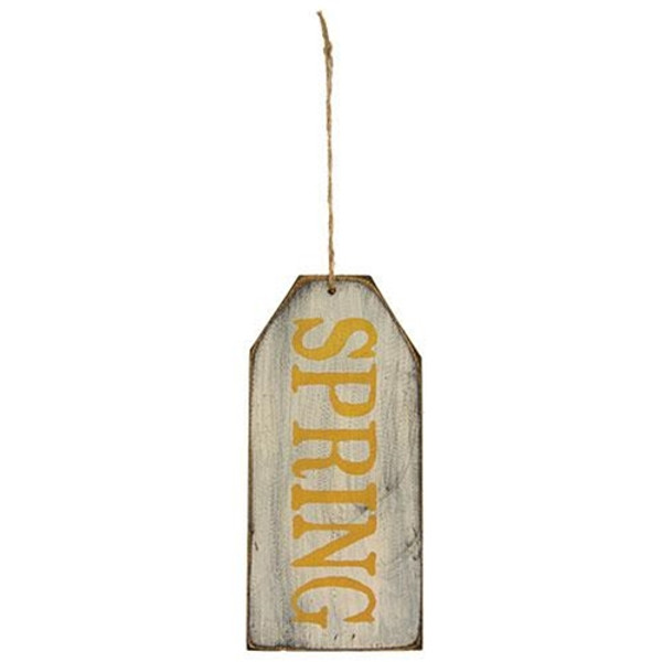 CWI Gifts G12837 Distressed Wooden Spring Tag Hanger