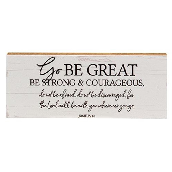 CWI Gifts G18596 Go Be Great Shelf Sitter 10" X 4"